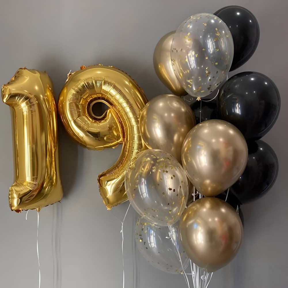 Кульки та цифри з гелієм на день народження