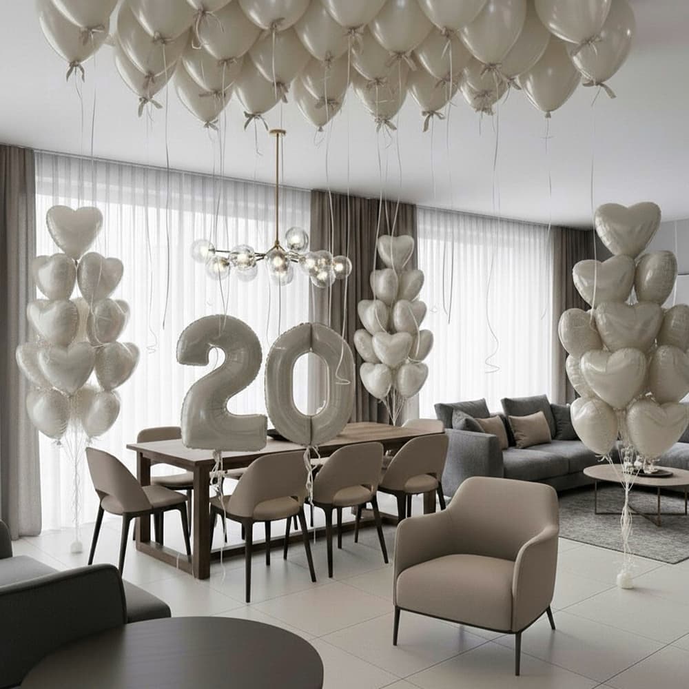 Кульки на день народження дівчині кремові