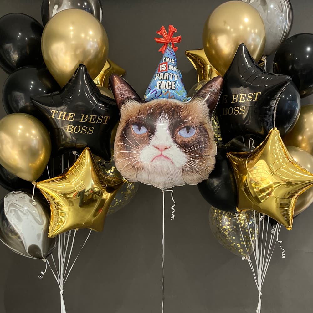 Кульки на день народження для Боса “КІТ”