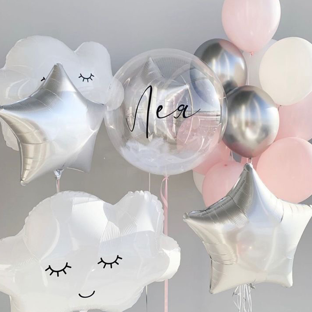 Повітряні кульки для новонародженої дівчинки
