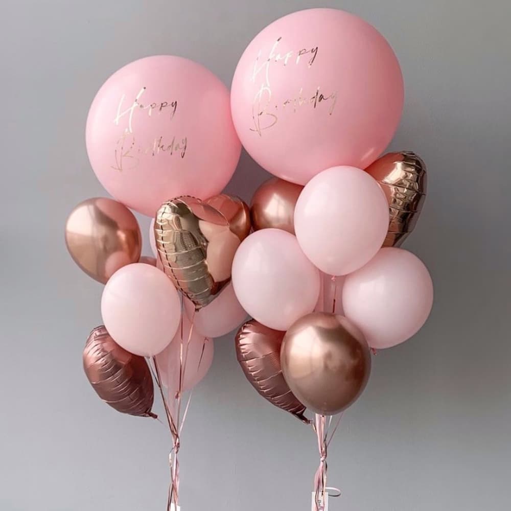 Кульки на день народження для дівчини «Ніжний подарунок»