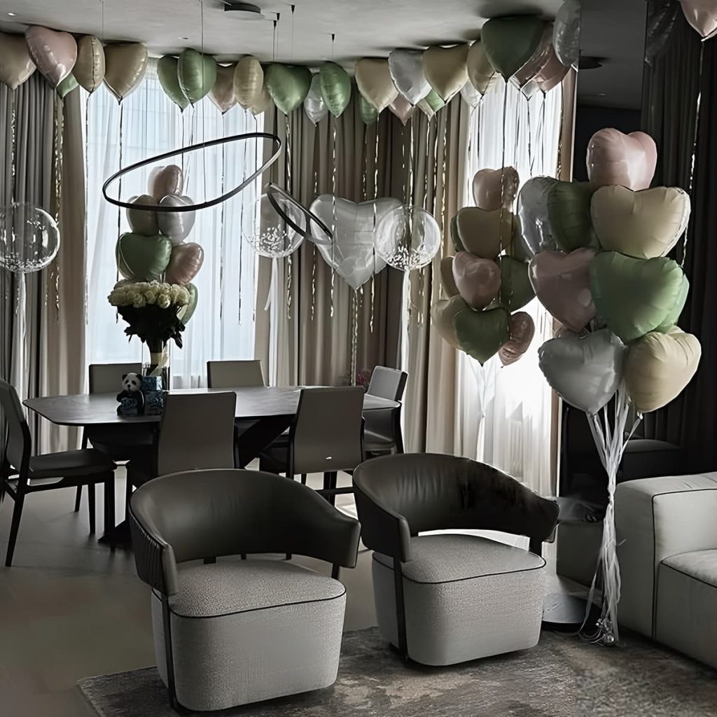 Кульки-сердечка в пастельних тонах