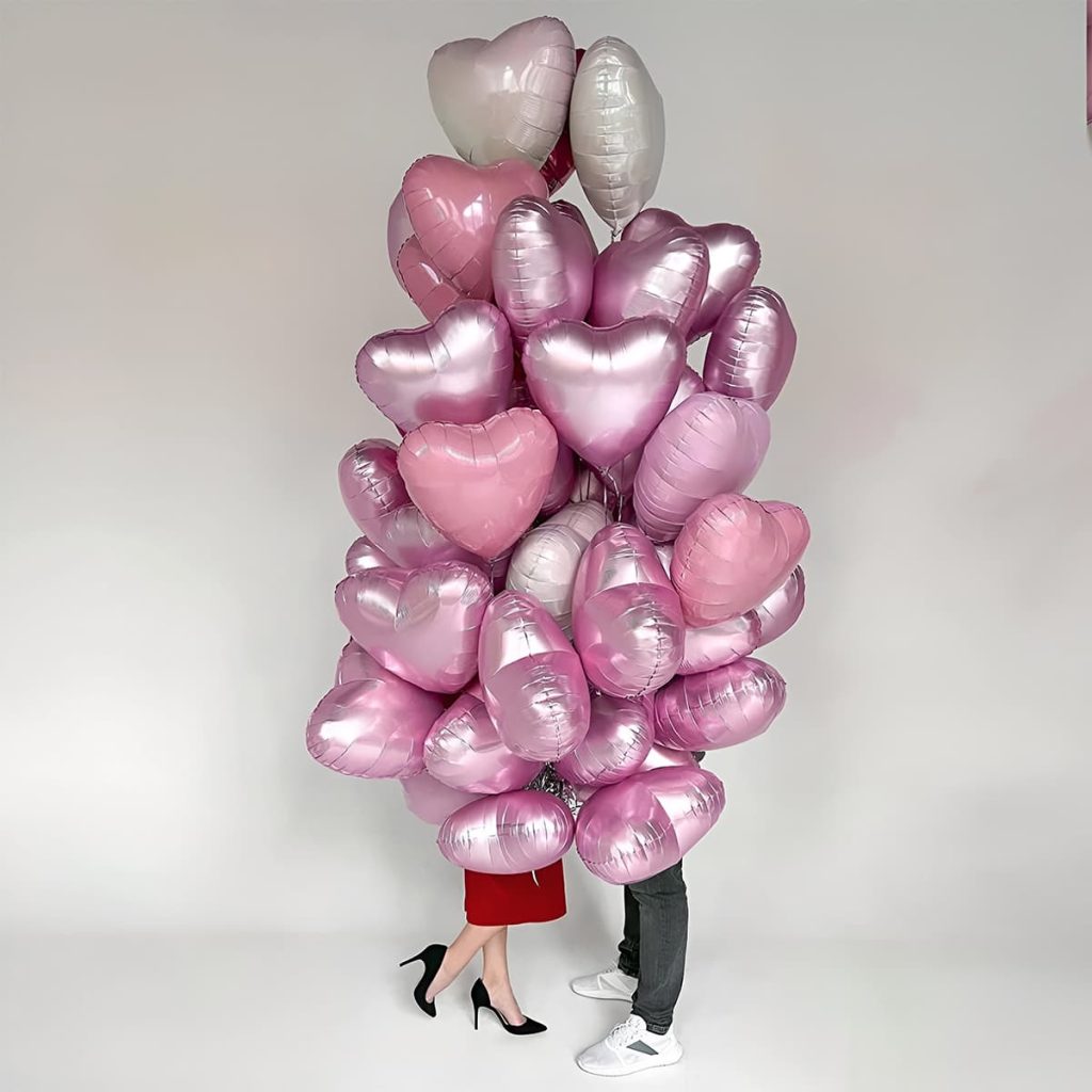 Кульки-серця ніжно рожеві: романтичний подарунок для дівчини