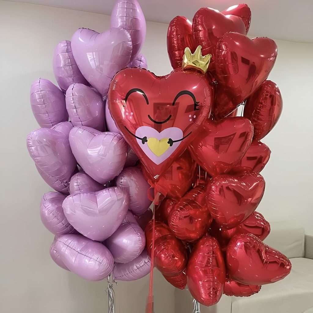 Кульки на День закоханих серця і велике серце «Be Mine»