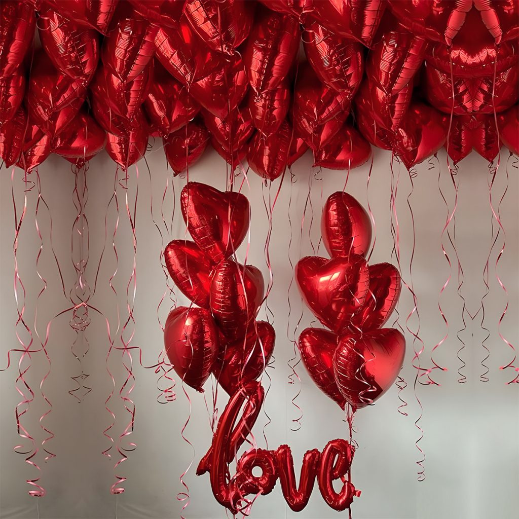 Ідеальний сюрприз червоні серця + LOVE «Романтика без меж»