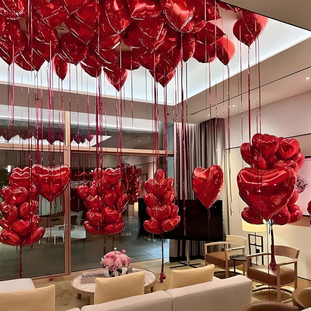 Гелієві кульки-серця: яскраво-червоні, для романтичного оформлення