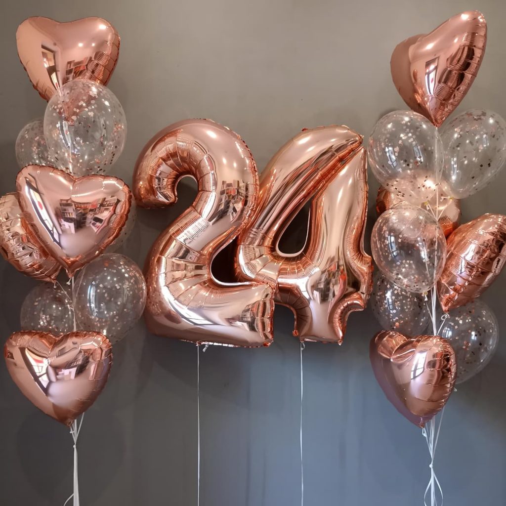 Кульки на день народження: сердечки, з конфеті та цифри