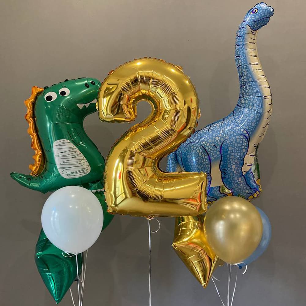 Гелеві кульки на день народження Динозаври