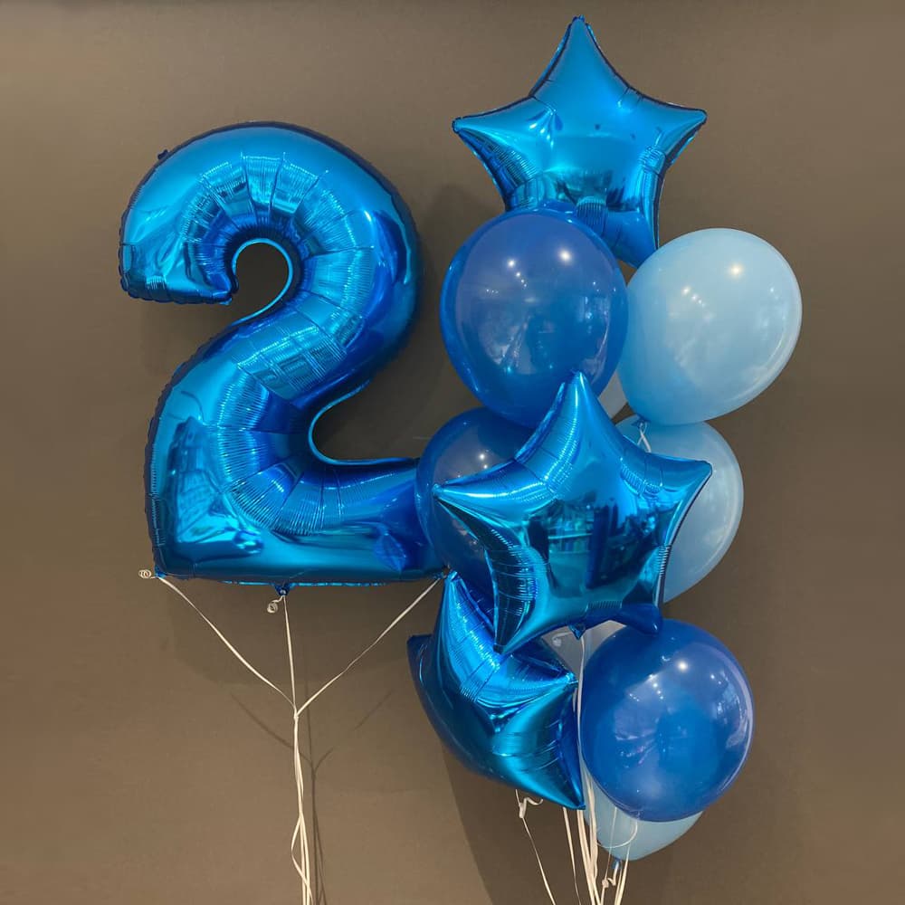 Шарики на день рождения мальчику ярко синие