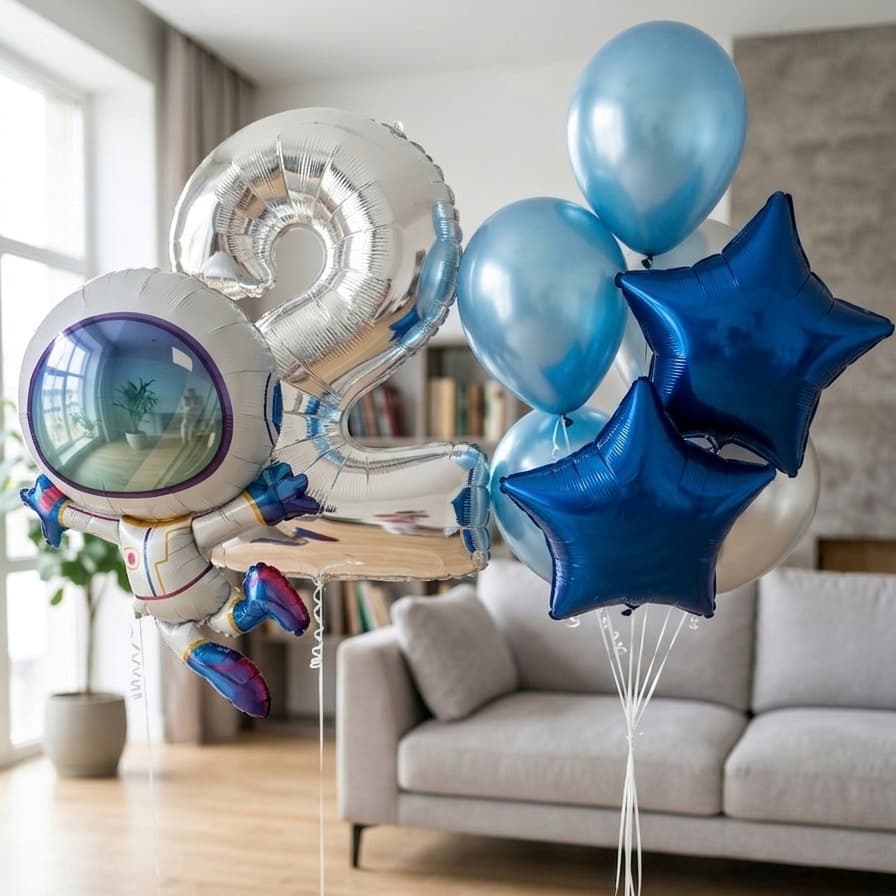 Шарики на день рождения мальчику Астронавт