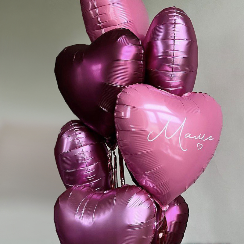Ніжний сюрприз кульки для мами у формі сердець «Mom Love»