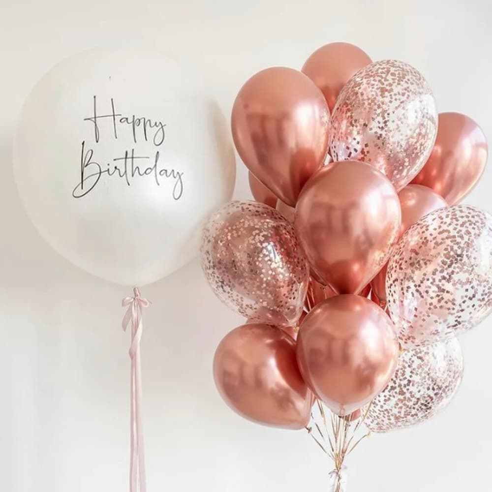 Гелієві кульки на день народження дівчині «Ніжний сюрприз»