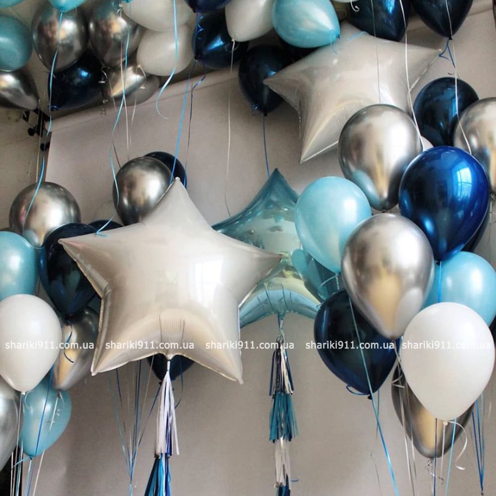 Оформлення кімнати кульками з гелієм