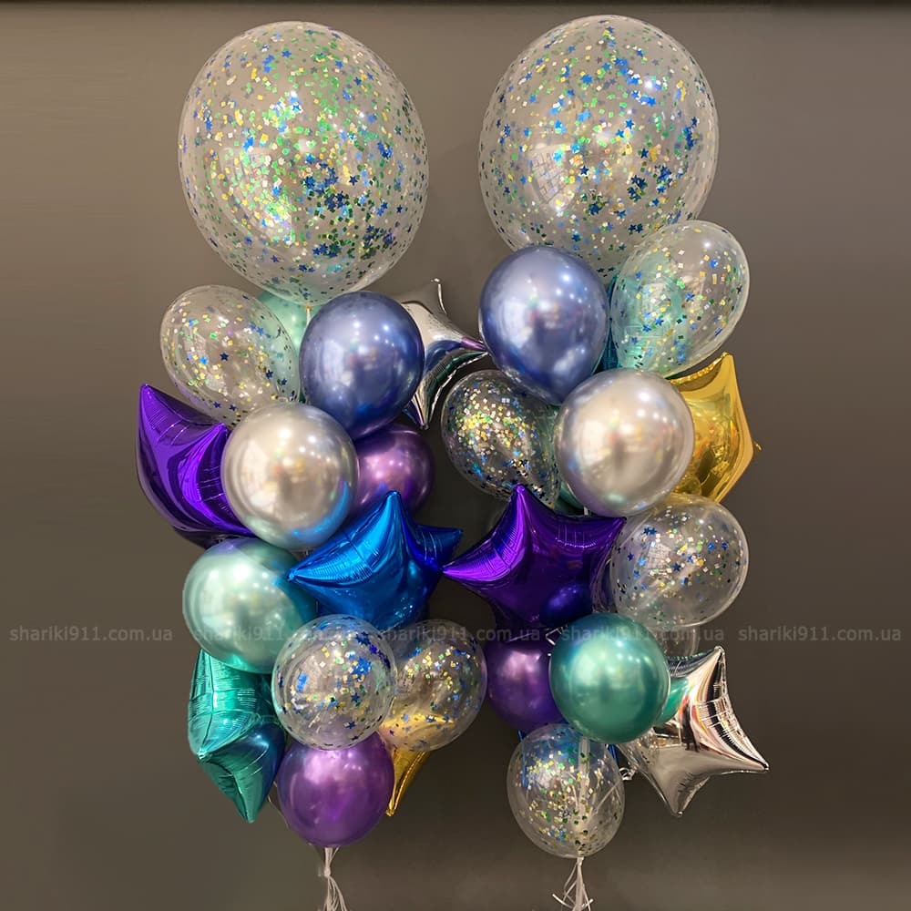 Повітряні кульки надуті гелієм «Космос»