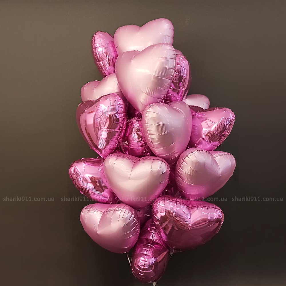 Гелієві кульки сердечки для дівчини