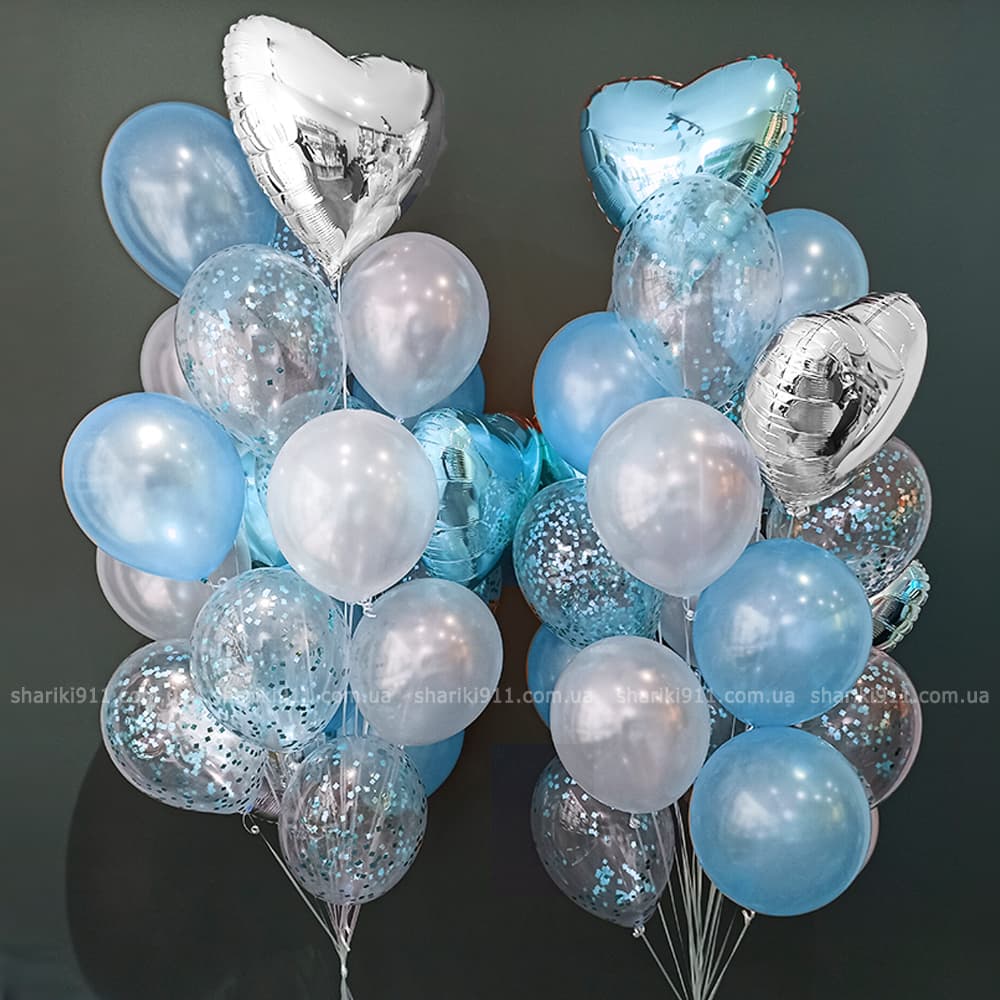 Кульки пастельні блакитні