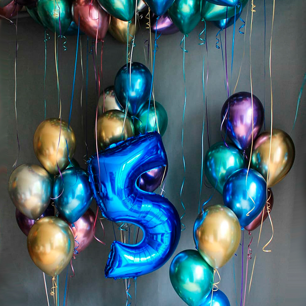 Різнокольорові хромовані кульки