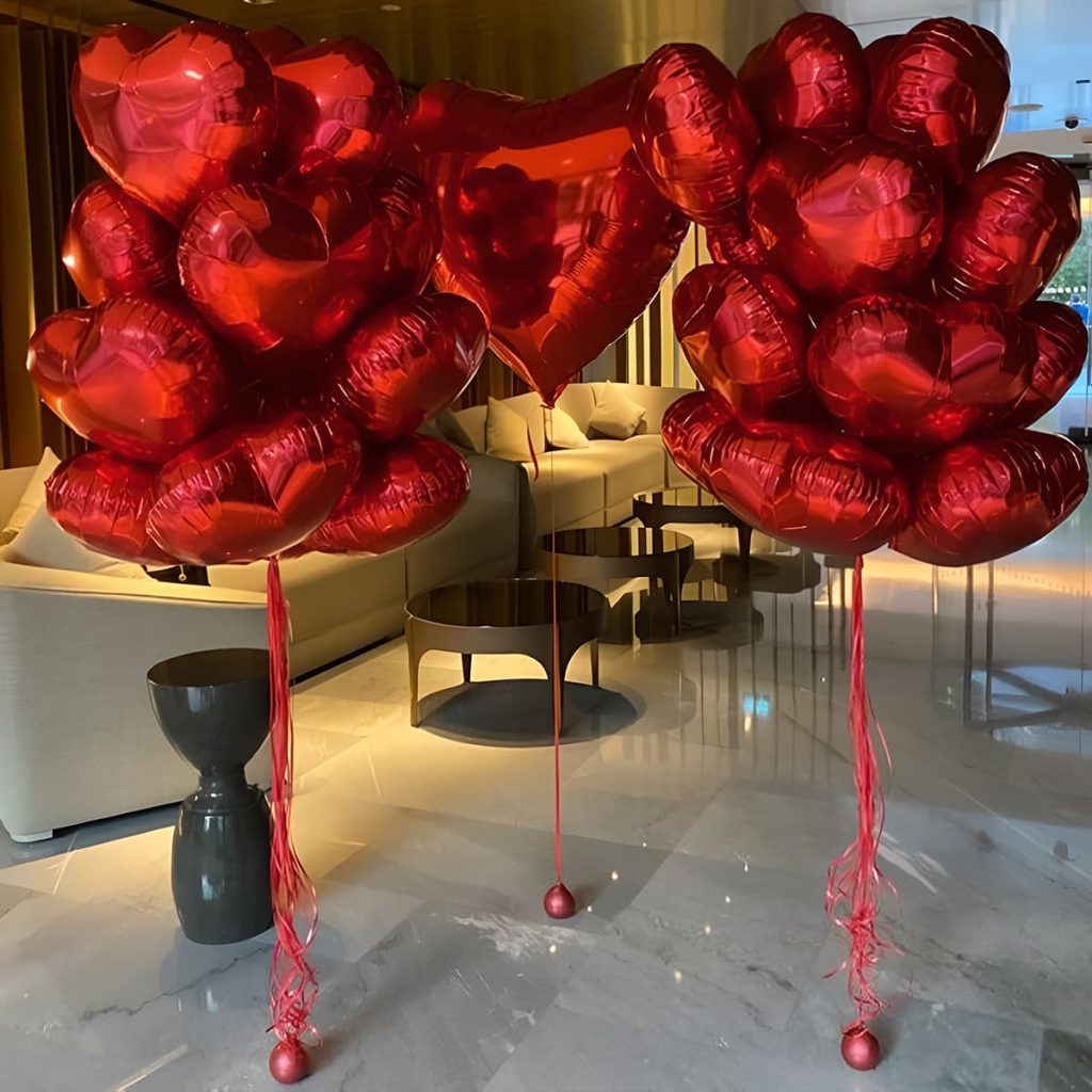 Романтичний сюрприз з кульками-сердечками «Love set»