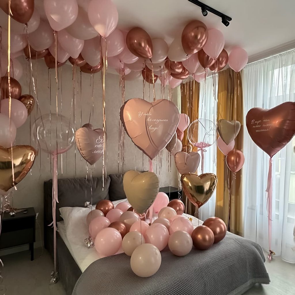 Кульки на день народження у відтінках рожевого для дівчини