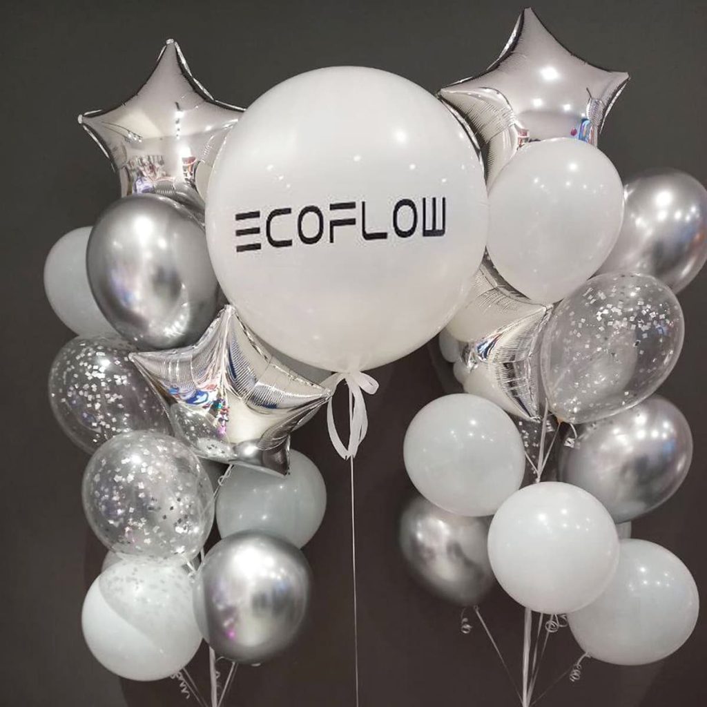 Куля з логотипом та гелієві кульки