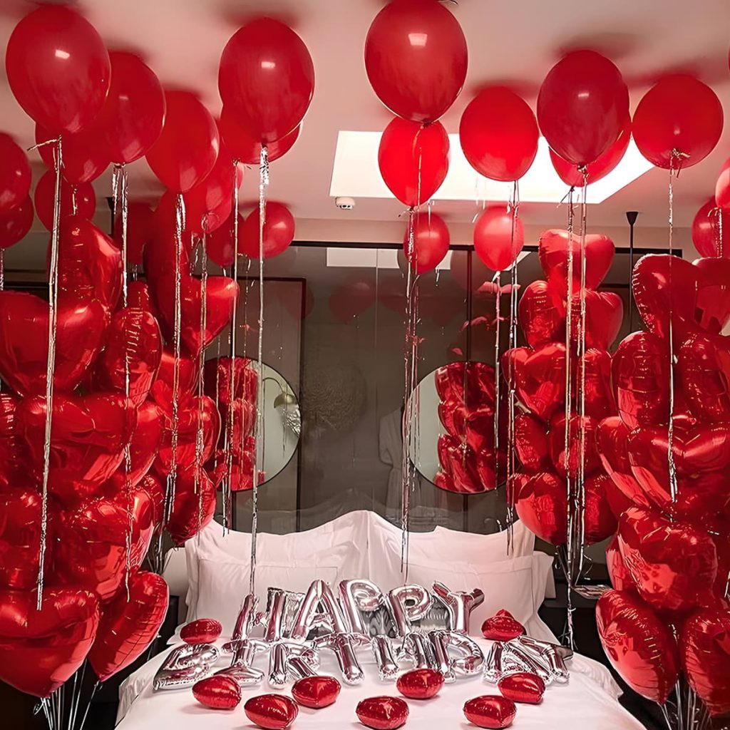 Повітряні кульки з гелієм серця червоні