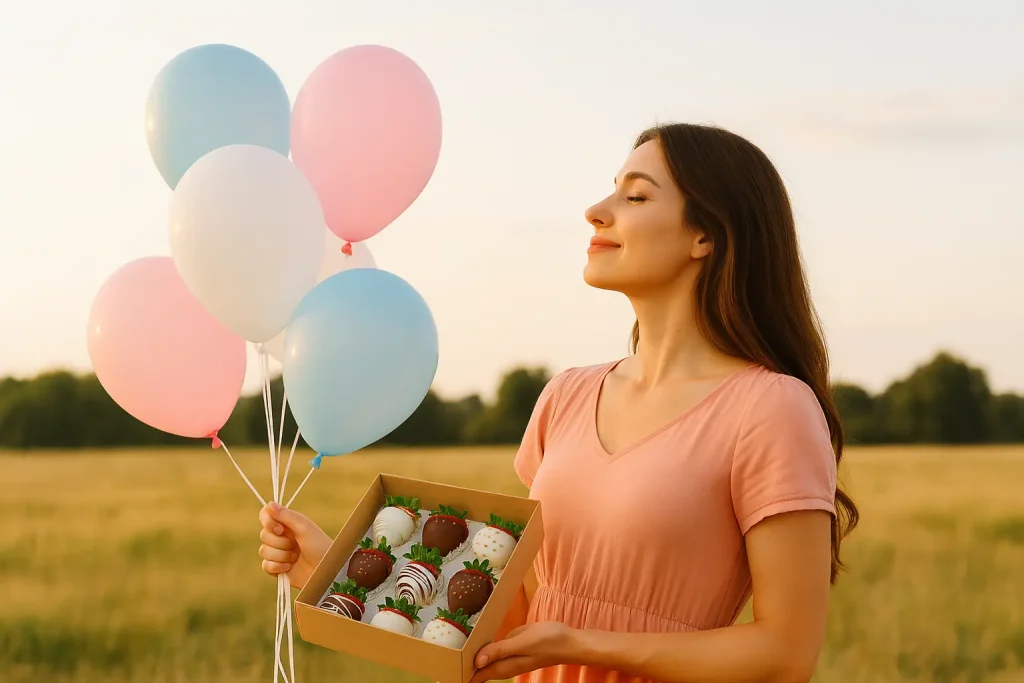 Клубника в шоколаде и шарики это больше, чем просто подарок?