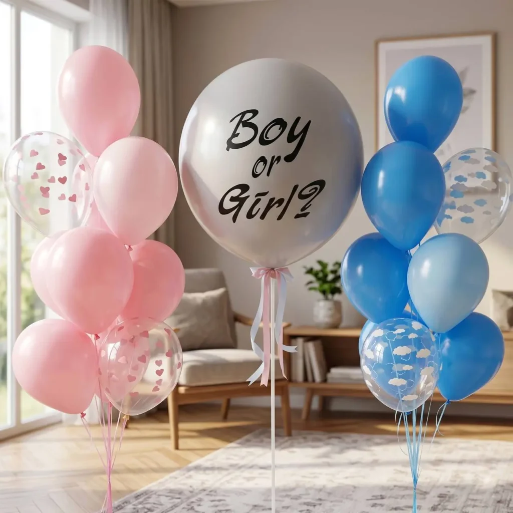 Гелієві кульки для гендер-паті біла куля boy or girl