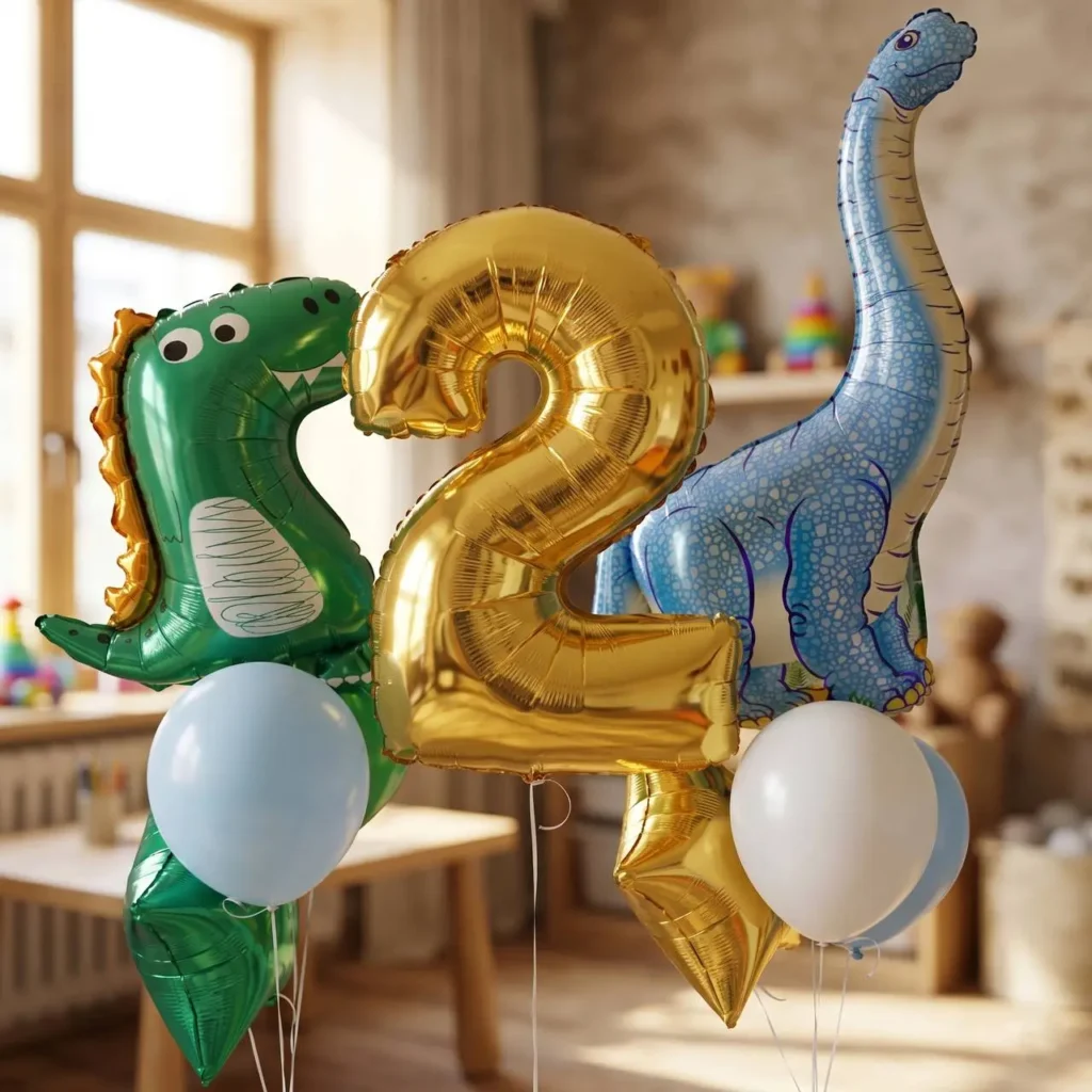 Гелієві кульки на день народження дитини Динозаври