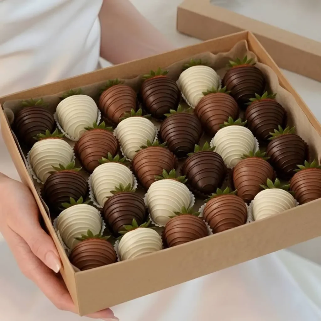 клубника в шоколаде микс три шоколада