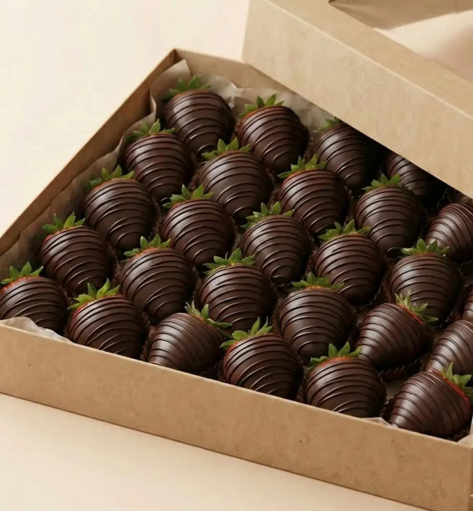 клубника в шоколаде в черном классическая