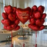 Романтический сюрприз с шариками-сердечками «Love set»