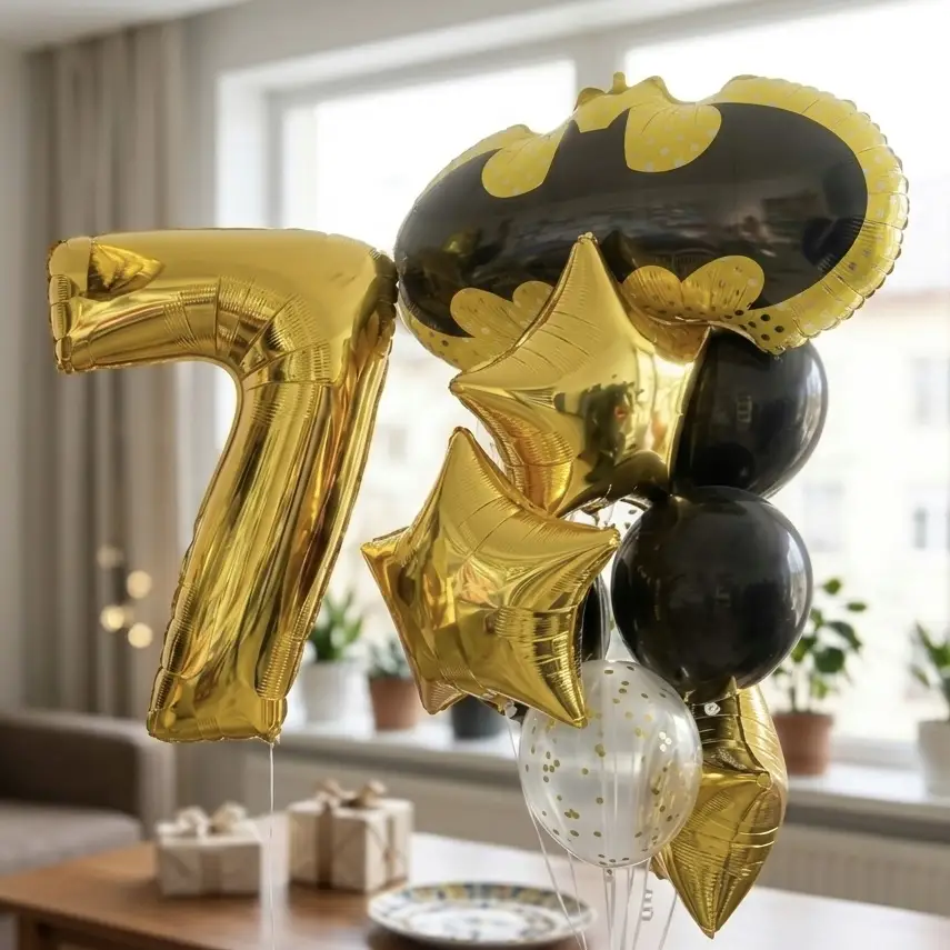 Кульки для хлопчика на день народження Бетмен емблема