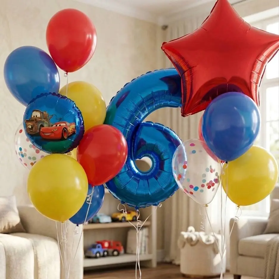 Кульки на день народження з цифрою ТАЧКИ