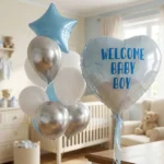 Воздушные шары на выписку WELCOME BABY BOY
