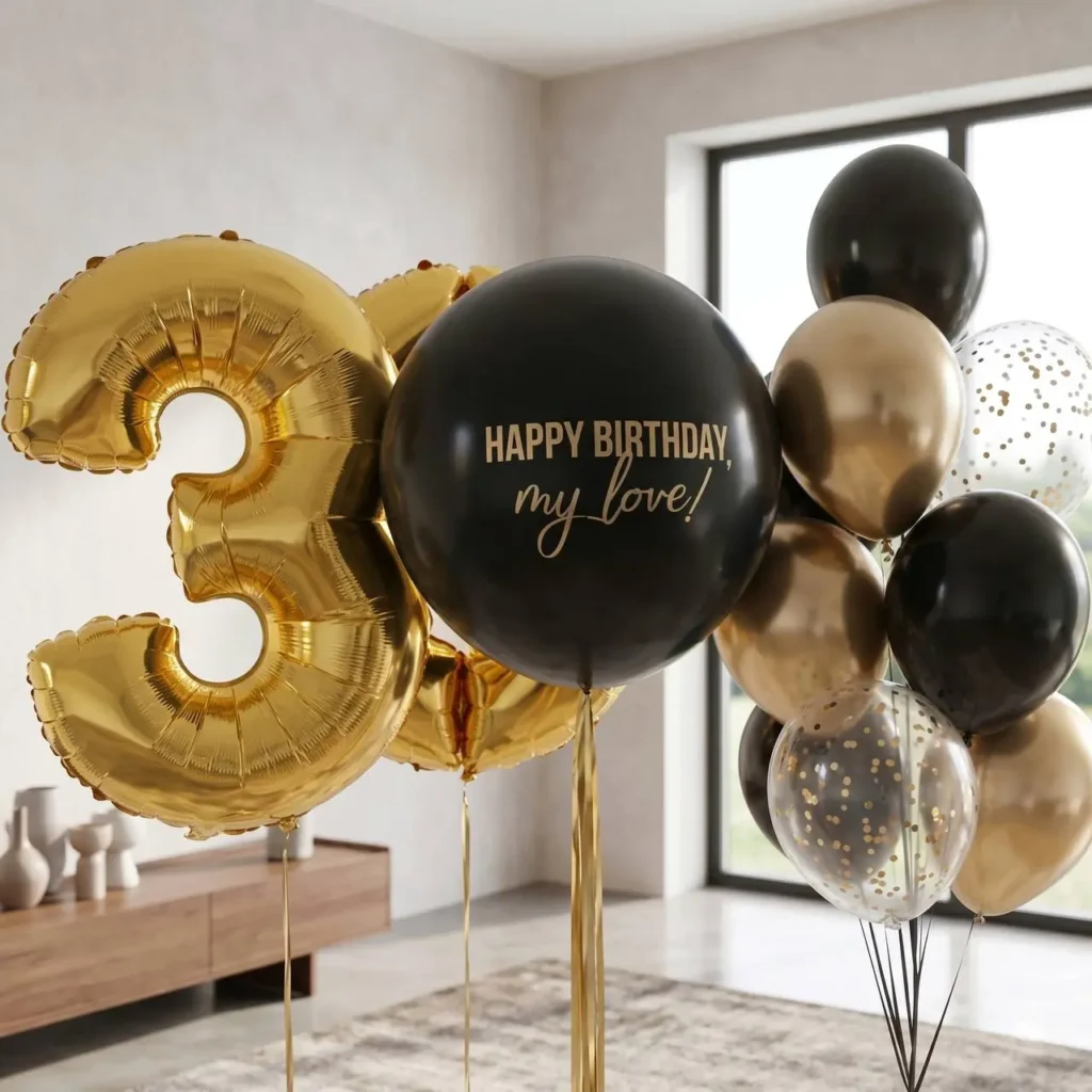 Гелеві кульки Київ на день народження Happy Birthday My Love