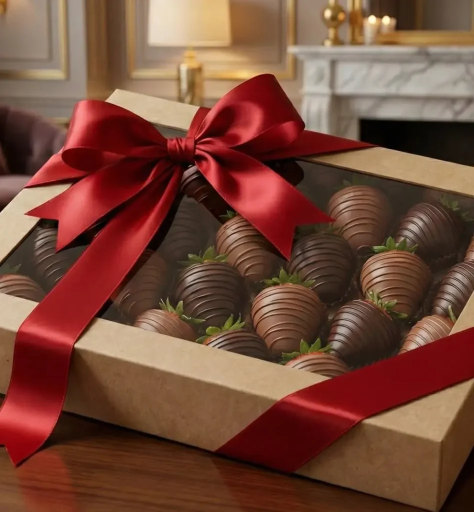 Полуниця у шоколаді класична у чорному та молочному