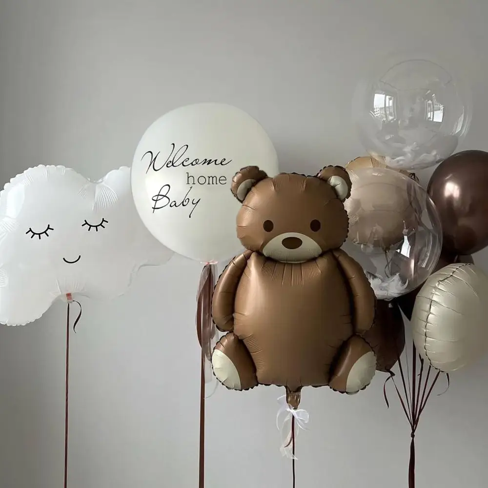 Повітряні кульки на виписку ведмедик