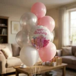 Шарики на день рождения девушке «Birthday Set» + ХЛОПУШКА
